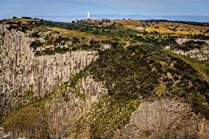 Images Dated 31st March 2016: Close up on the Tasman Island lighthouse and the cliffs