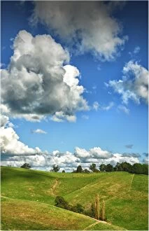 Images Dated 7th January 2013: Cloud formations over a rural property near Fish Creek, South Gippsland, Victoria