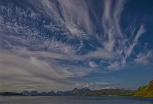 Images Dated 3rd July 2015: Cloudscape in Portree harbour, Isle of Skye, Scotland, the United Kingdom