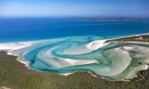 coast, exterior views, meander, mountainous, ocean, river course, riverside, sinuosity