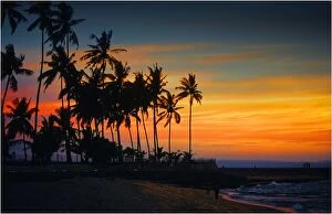 Images Dated 18th February 2013: Coastal dusk, Senggigi beach, on the Island of Lombok, Indonesia