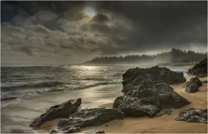 A coastal view of Slaughter bay at Kingston, Norfolk Island