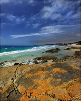 The coastline at Black Point on King Island, Bass Strait, Tasmania, Australia