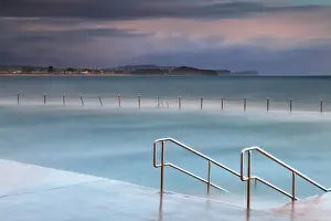 Moody Sky Prints: Collaroy Rock Pool on Stormy Morning
