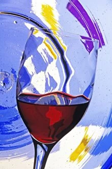 Abstracts Collection: Colorful abstract wine glass