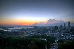 Colourful sunrise over eastern Sydney