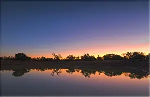 Water Form Prints: Comeroo dusk, outback New South Wales, Australia