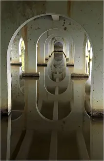 Concrete Arches beneath a bridge in Benalla, Victoria