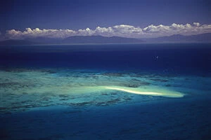Great Barrier Reef Collection: Coral reef and sand cay