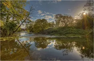 Countryside view along the Stour River, Dorset, England, United kingdom