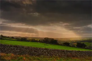 Crepuscular Rays over Farmland