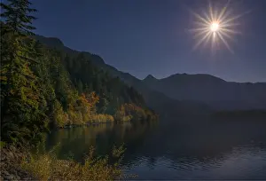 Washington State Prints: Crescent lake, Washington State, USA