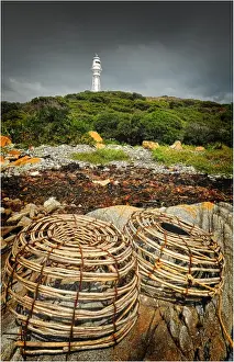 The Currie Lighthouse on King Island Tasmania, sent out from England and built in pieces from iron and steel