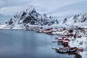Daniel Osterkamp Collection: Daniel Osterkamp, Lofoten, Mountain, Mountains, Norway, Panorama, Water, arctic, boat