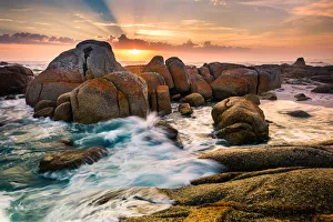 Deep Creek in Mount William National Park at Bay of Fires, Tasmania Deep Creek in Mount William National Park at Bay of Fires, Tasmania