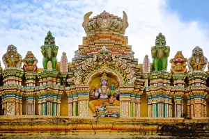 Deity Sculptures of the Sri Big Bull (Nandhi) Temple in Dodda Ganeshana Gudi Complex, Bangalore, Karnataka, India