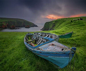 Puzzles for Experts Collection: Derelict fishing boats, Spiggi, Shetland Islands Scotland