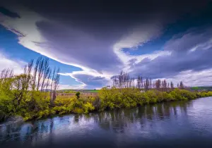 Derwent river at Lower Plenty, southern Tasmania