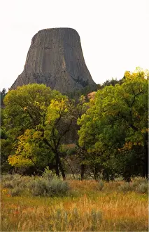Wyoming Prints: Devils monument Wyoming United States
