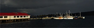 Dover Wharf, in the southern region of Australias Island state, Tasmania Dover Wharf, in the southern region of Australias Island state, Tasmania