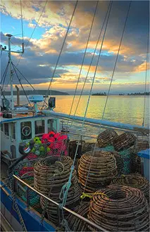 Trawler Prints: Dover Wharf, in the southern region of Australias Island state, Tasmania