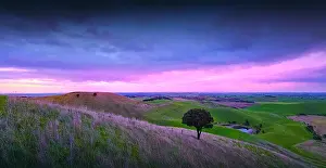Dramatic Winter dawn Light at Red Rocks Volcanic Lookout near Colac, Western district, Victoria, Australia