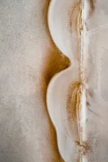 Dried up salt lake as seen from above, South Australia