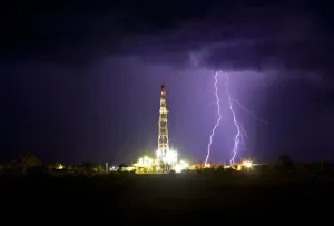 Ominous Prints: Drilling under thunderstorm