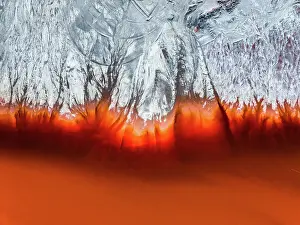 Prints of Mining Australia Mining Australia Prints: Drone image showing vibrant coloured mine tailings, Perth, Western Australia, Australia