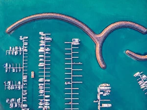 Drone Aerial Views Collection: Drone photo of the Arlie beach port