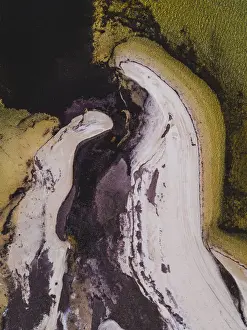 Drone shot of unusual beaches, Shark Bay, Australia