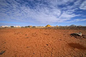 Cracked Prints: Drought conditions in opal mining area in Coober Pedy in the South Australian Outback