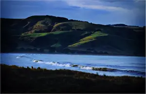 Dusk light sweeps across the ocean at Apollo Bay, Victoria