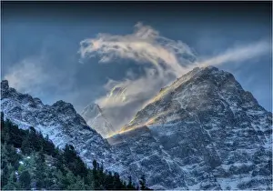 Early morning light on the Annapurna range, Himalayas, Nepal