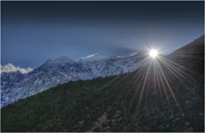 Images Dated 6th March 2013: Early morning light on the Annapurna range, Himalayas, Nepal