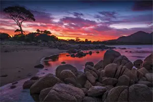 Images Dated 15th March 2017: Early morning light in Coles Bay, Freycinet National Park, east coastline of Tasmania