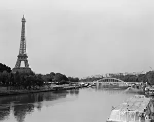 France Prints: Eiffel Tower and Seine River