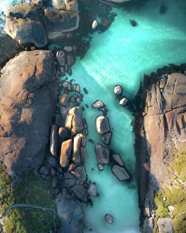 Merr Watson Aerial Landscapes Collection: Elephant Rocks Aerial WA