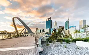 Downtown District Prints: Elizabeth Quay, Perth, Western Australia / Australia and people