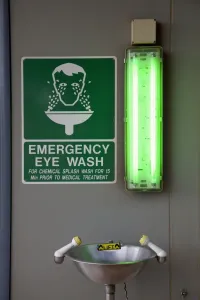 Liquid Prints: Emergency eye wash station