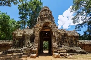 Images Dated 17th April 2009: The Entrance Gate of Banteay Kdei, Angkor, Siem Reap, Cambodia
