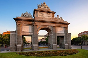 Evening Light on the Toledo Gate, Madrid, Spain Evening Light on the Toledo Gate, Madrid, Spain