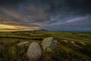 The first light of dawn appears over the Strzelecki Range from Wireless hill, Flinders Island, Bass Strait, Tasmania The first light of dawn appears over the Strzelecki Range from Wireless hill, Flinders Island, Bass Strait, Tasmania