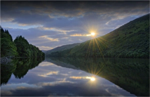 The first light of dawn on the Fillan River, highlands of Scotland The first light of dawn on the Fillan River, highlands of Scotland