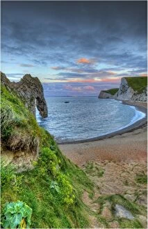 Images Dated 12th September 2012: First Light on Durdle Door, Dorset, England