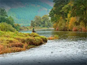 Fishing the Tweed River, Southern Scotland in the borders area