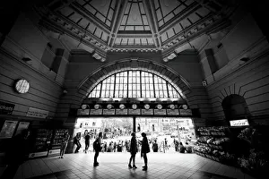 Prints of Pedestrian traffic at Flinders Street Railway Station in Melbourne Australia Flinders Street Station, Melbourne Prints: Flinders Station