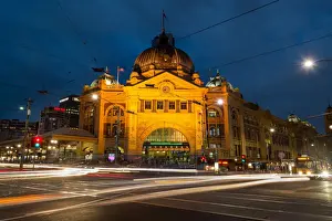 Kangaroo Island Prints: Flinders station railway victoria colonial style yellow bricks