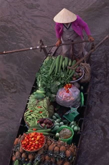 John W Banagan Collection: Floating Markets, Mekong Delta, Vietnam