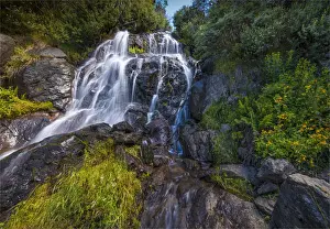 Images Dated 21st January 2017: Flowing water over Falls Creek waterfall in the Alpine mountainous region of north east Victoria